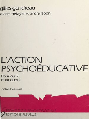 cover image of L'action psychoéducative